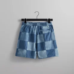 Cheap Kith Patchwork Active Short Indigo