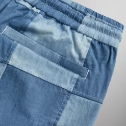 Cheap Kith Patchwork Active Short Indigo