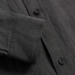Hot Kith Pinstripe Linen L/S Boxy Overshirt Kindling