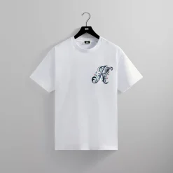 Discount Kith Script Floral Tee White