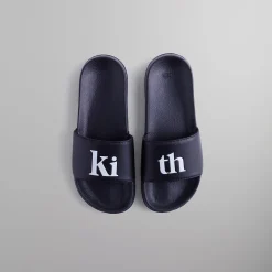 Clearance Kith Serif Logo Slides Black