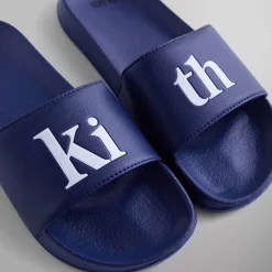 Clearance Kith Serif Logo Slides Nocturnal