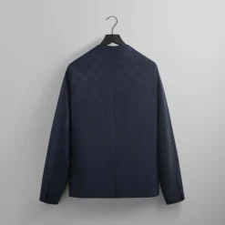 Best Kith Shadow Check Collarless Jacket Nocturnal