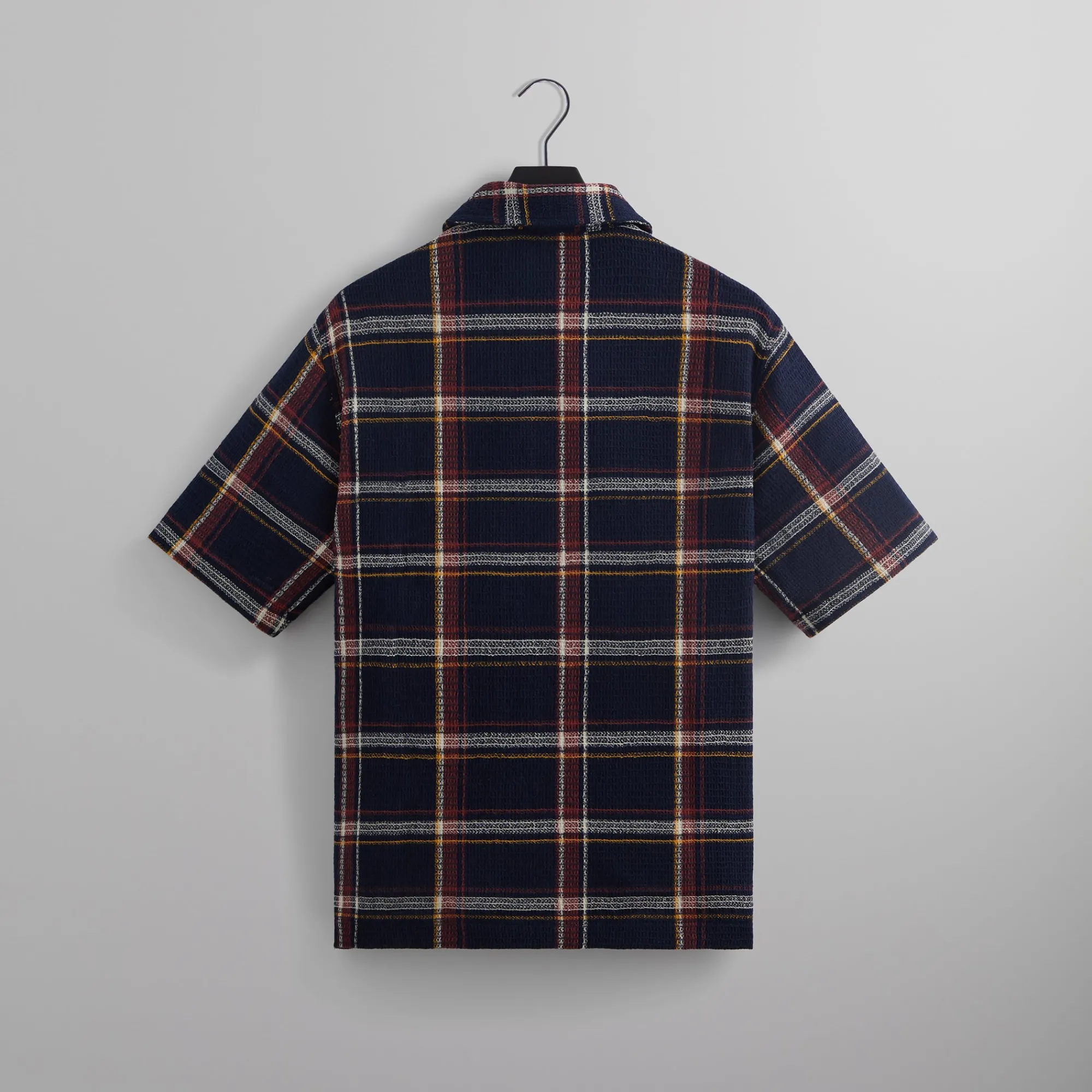 Store Kith Shadow Plaid Boxy Collared Overshirt Nocturnal