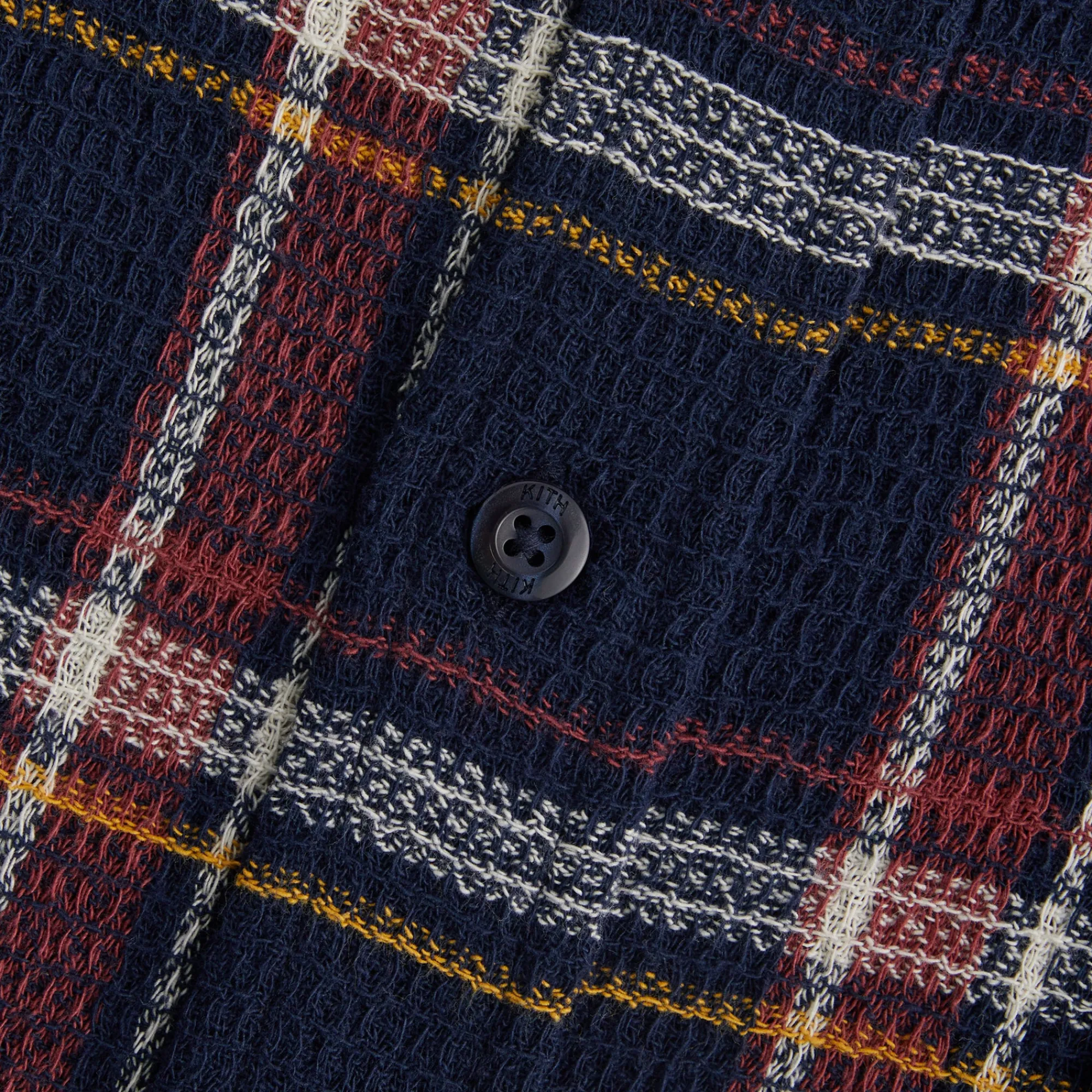 Store Kith Shadow Plaid Boxy Collared Overshirt Nocturnal