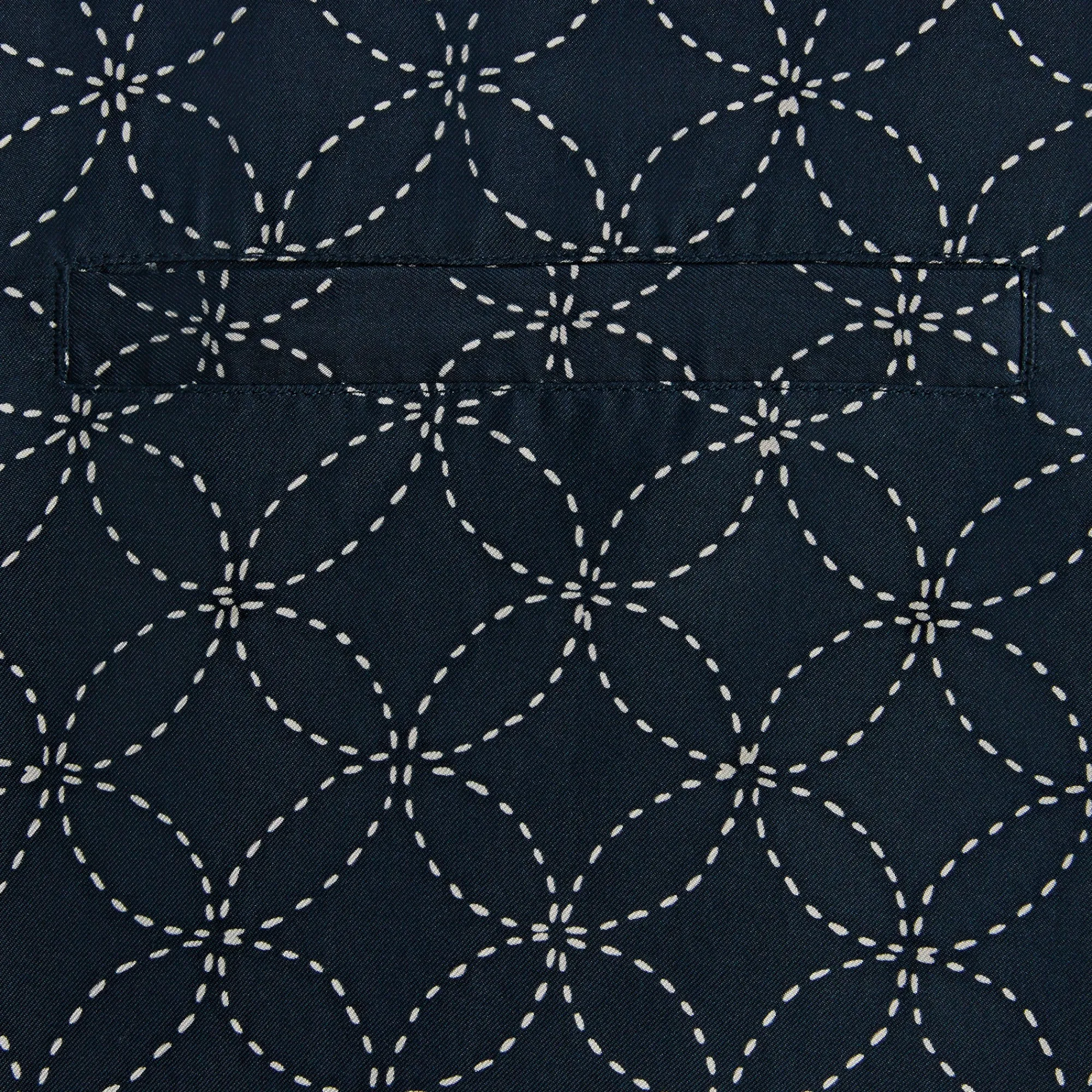 Shop Kith Silk Geometric Stitch Gi Shirt Nocturnal