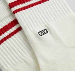 Store Kith Summer Stripe Mid-Length Sock Sandrift
