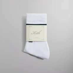 Flash Sale Kith Summer Stripe Mid-Length Sock White