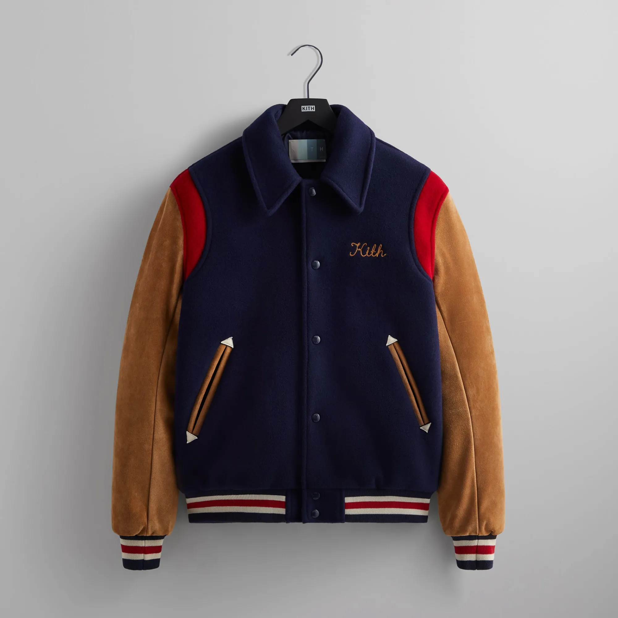 Online Kith Varsity Wool Coaches Jacket Nocturnal
