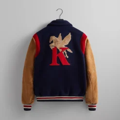 Online Kith Varsity Wool Coaches Jacket Nocturnal