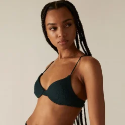 Shop Kith Women Bellamy Logo Balconette Top Serpentine