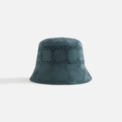 New Kith Women Broderie Logo Bucket Hat Serpentine