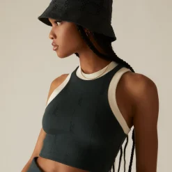 New Kith Women Broderie Logo Bucket Hat Serpentine