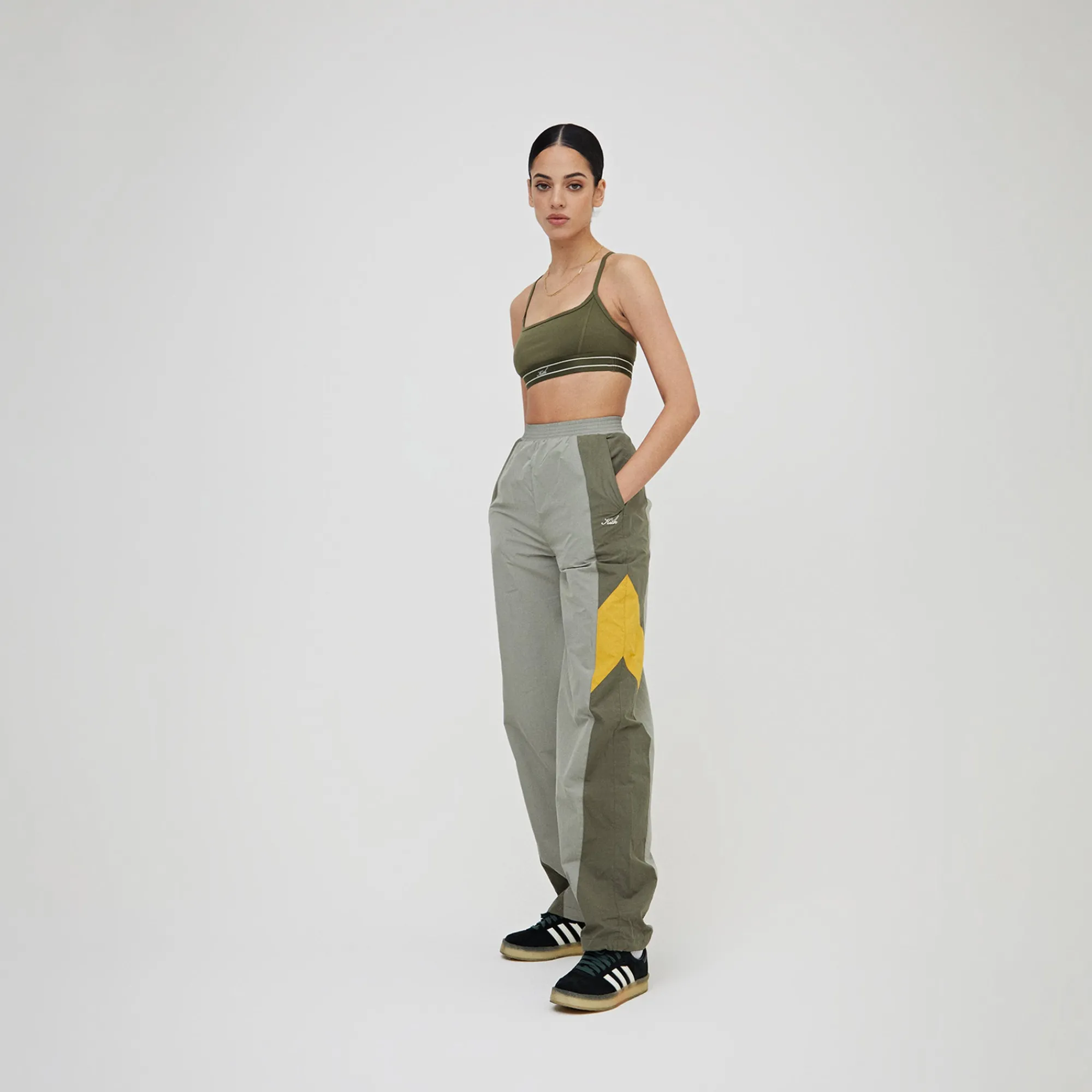 Online Kith Women Carter Color-Blocked Wind Pant Plaster