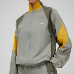 Shop Kith Women Carter Color-Blocked Wind Jacket Plaster