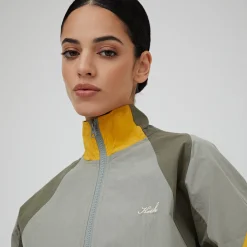 Shop Kith Women Carter Color-Blocked Wind Jacket Plaster