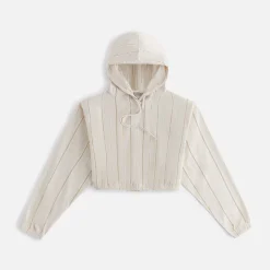 Outlet Kith Women Clovis Logo Stripe Hoodie Canvas