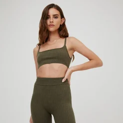 Best Sale Kith Women Dane Knit Bra Moss
