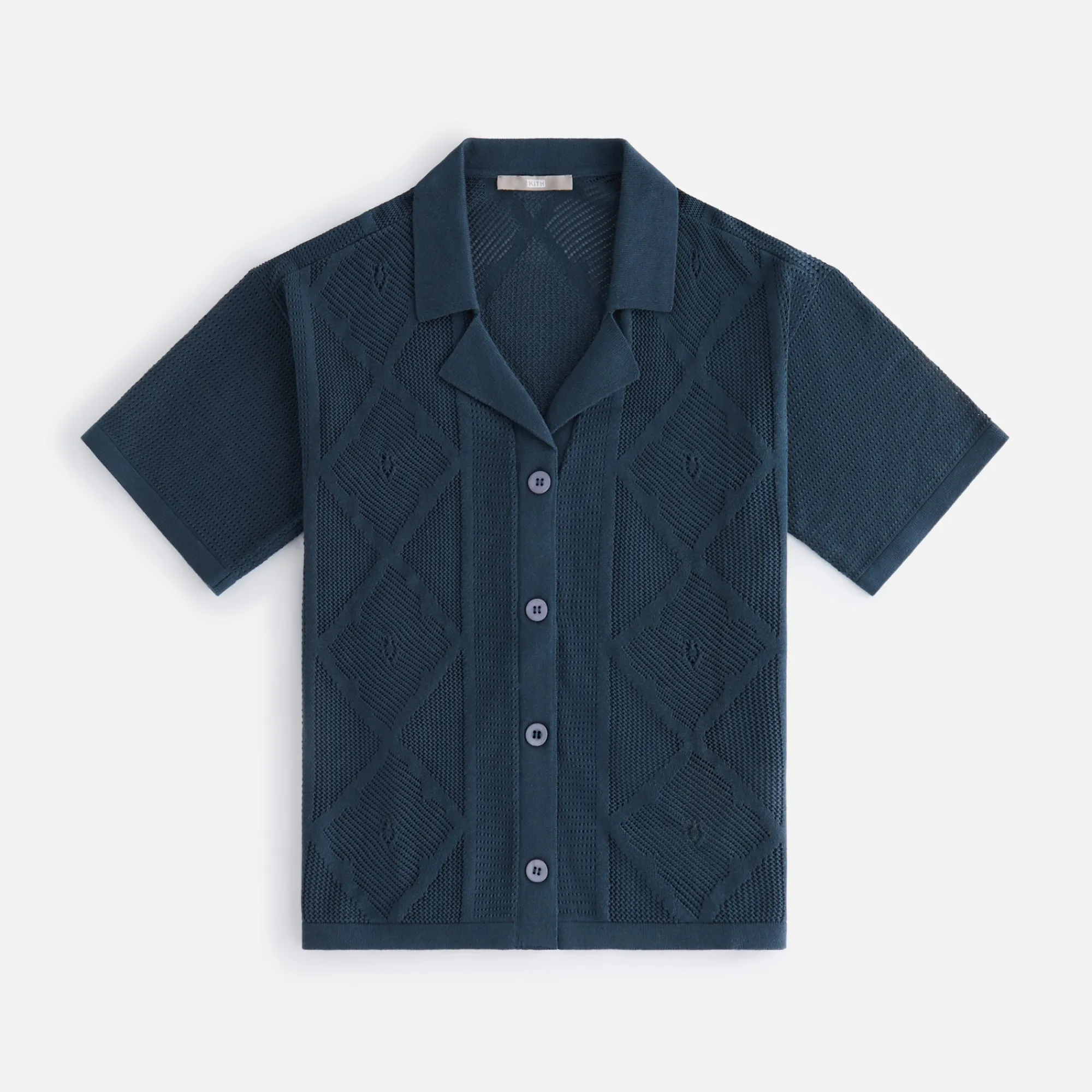 Outlet Kith Women Elena Diamond Open Knit Shirt Serpentine