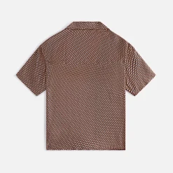 Hot Kith Women Elena Monogram Silk Camp Shirt Canvas