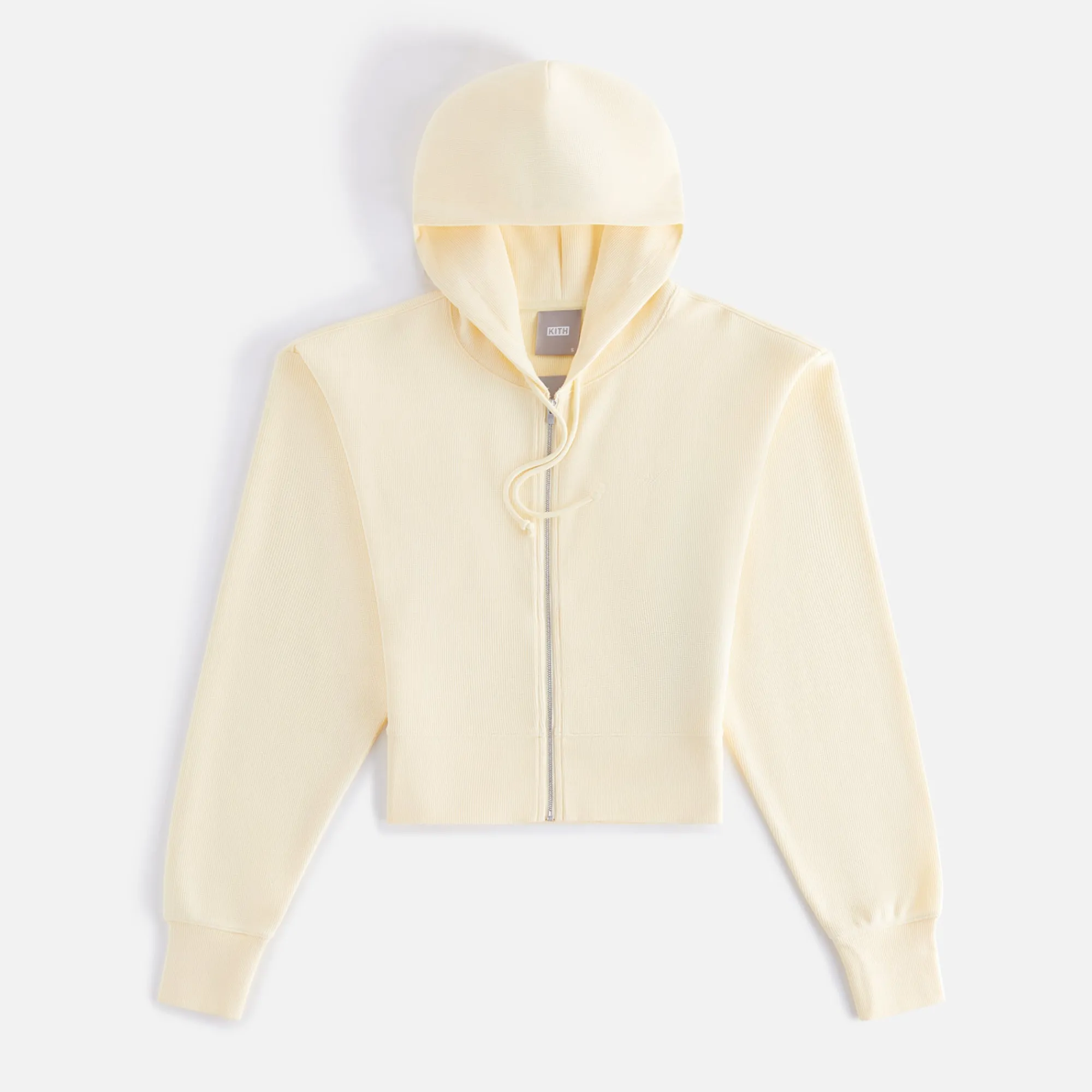 Hot Kith Women Fallon Waffle Hoodie Sunrise