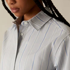 Hot Kith Women Gale Logo Stripe Shirt Orbit
