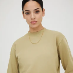 Best Sale Kith Women Haylen Cropped French Terry Crewneck Anther