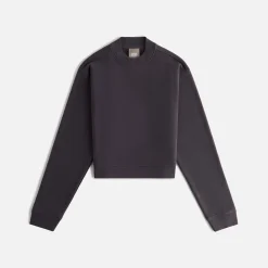Store Kith Women Haylen Cropped French Terry Crewneck Battleship