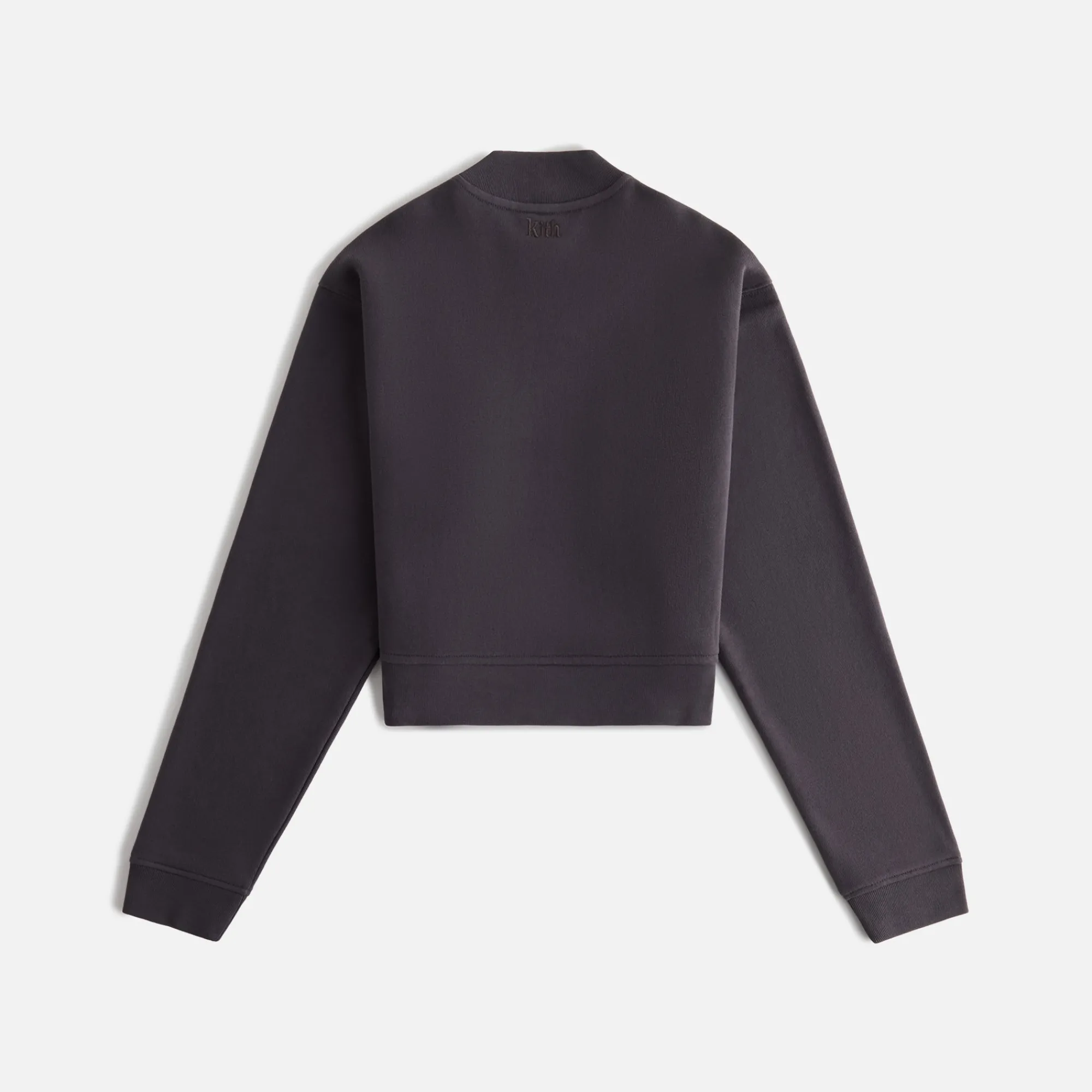Store Kith Women Haylen Cropped French Terry Crewneck Battleship