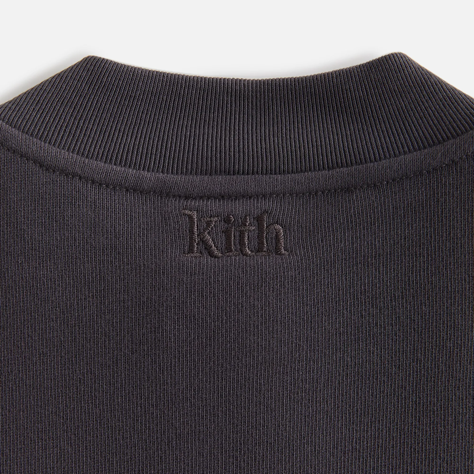 Store Kith Women Haylen Cropped French Terry Crewneck Battleship