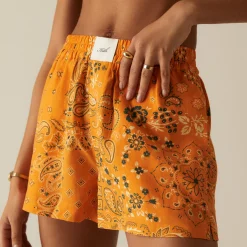 Sale Kith Women Ida Kith Paisley Boxer Short Roe