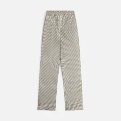 Flash Sale Kith Women Ida Monogram Silk Straight Leg Pant Verdant