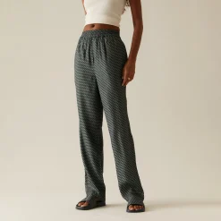 Clearance Kith Women Ida Monogram Silk Straight Leg Pant Serpentine