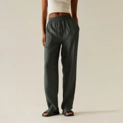 Clearance Kith Women Ida Monogram Silk Straight Leg Pant Serpentine
