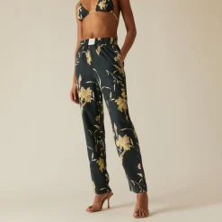 New Kith Women Ida Palm Straight Pant Serpentine