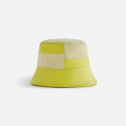 Cheap Kith Women Leather Patchwork Bucket Hat Acid Rain