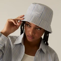 Discount Kith Women Logo Stripe Bucket Hat Orbit
