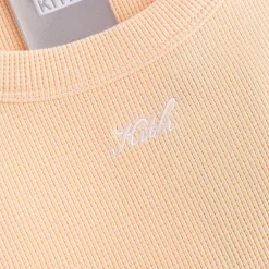 Online Kith Women Lyra Waffle Mini Dress Sun Coral