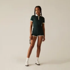 Best Sale Kith Women Mica Pique Logo Knit Short Serpentine