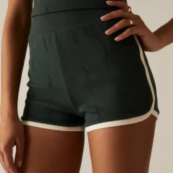 Best Sale Kith Women Mica Pique Logo Knit Short Serpentine
