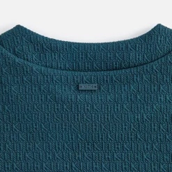 Best Sale Kith Women Mulberry Textured Logo Tee Serpentine