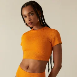 Cheap Kith Women Mulberry Textured Logo Tee Roe