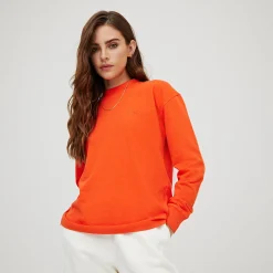 Best Sale Kith Women Oversized Sonoma Long Sleeve Tee Poppy