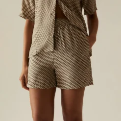 Best Sale Kith Women Rayne Monogram Silk Short Verdant