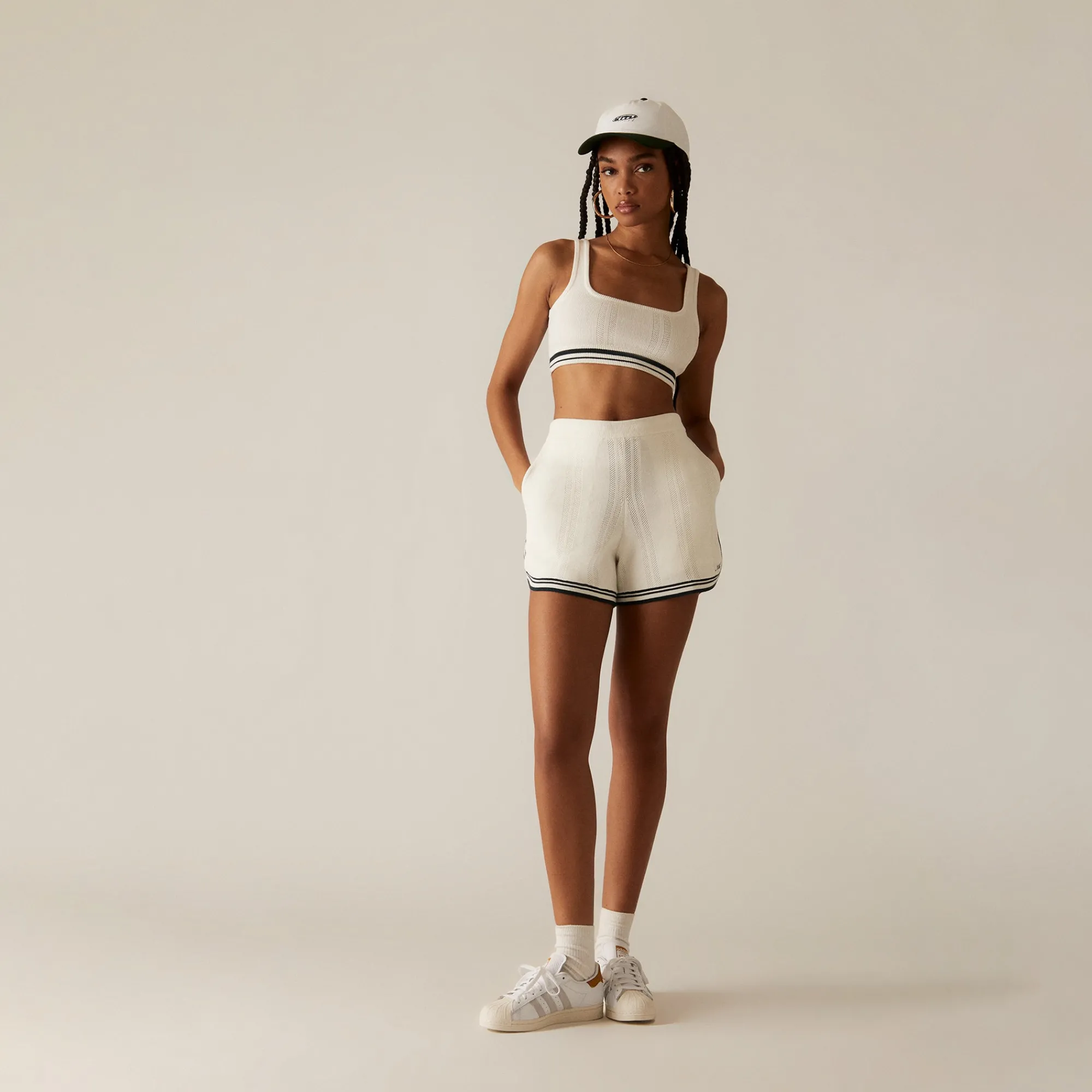 Sale Kith Women Rayne Perforated Knit Short Nano