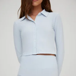 Shop Kith Women Tori Pointelle Button Up Top Melody
