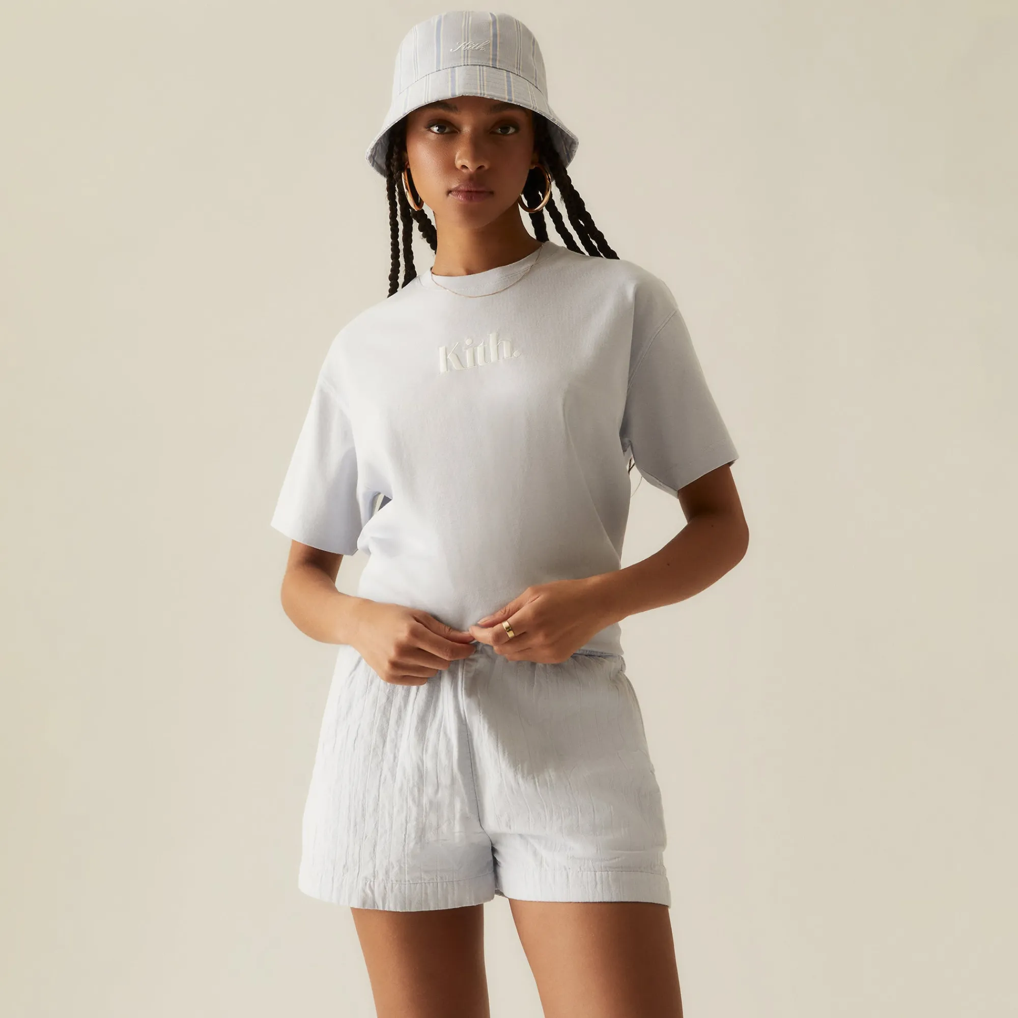 Discount Kith Women Vintage Punctuated Logo Tee Kyanite