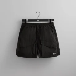 Best Sale Kith Wrinkle Nylon Boreum Cargo Short Black