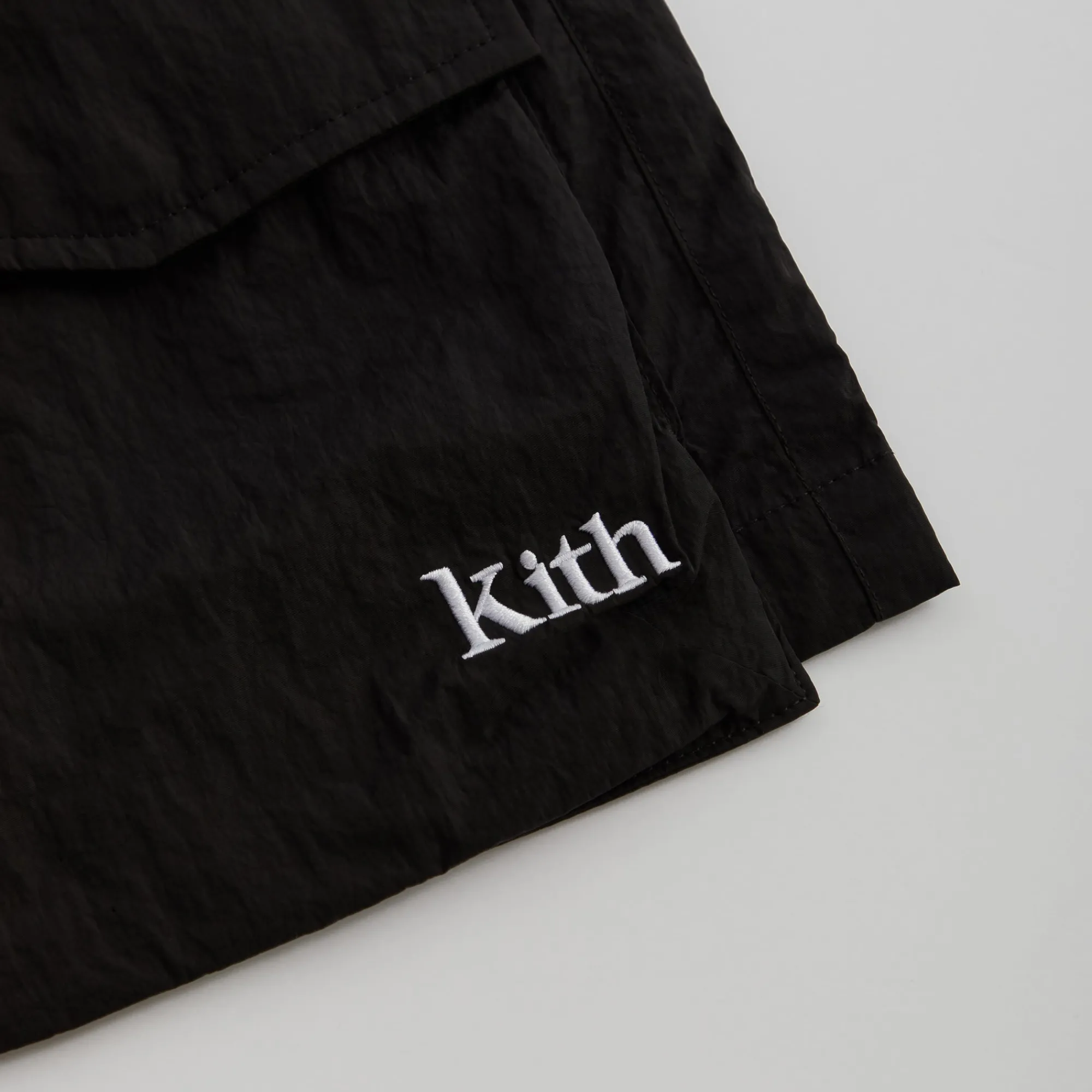 Best Sale Kith Wrinkle Nylon Boreum Cargo Short Black
