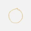 Fashion Her Children Knife Edge Boxy Chain Bracelet Yellow Gold
